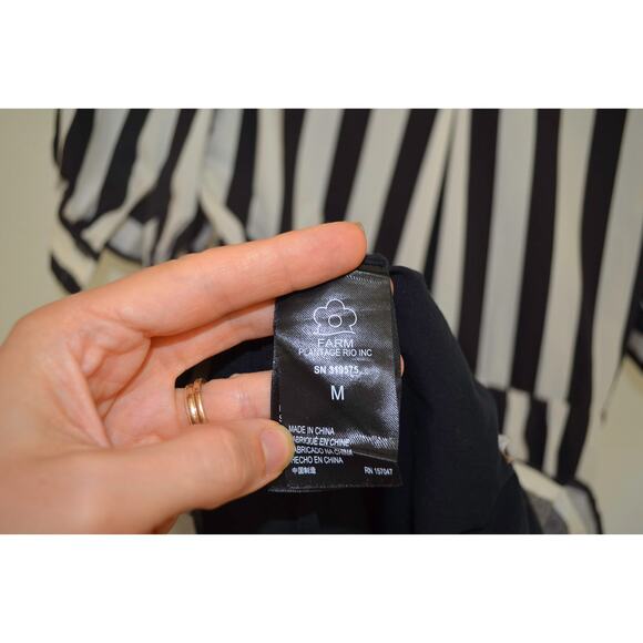 FARM Rio Black and White Striped Dress - Picture 8 of 9